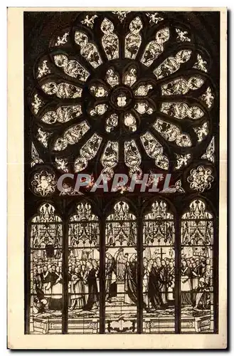 Ansichtskarte AK Ar Fologoat The window of the Coronation of the Lady The rose window of the transept