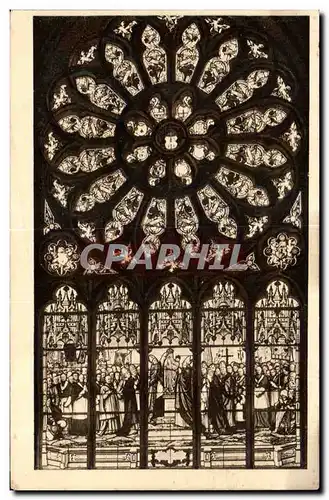 Cartes postales Ar Fologoat The window of the Coronation of the Lady The rose window of the transept