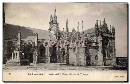 Cartes postales Le Folgoet Eglise Notre Dame cote sud et Transept