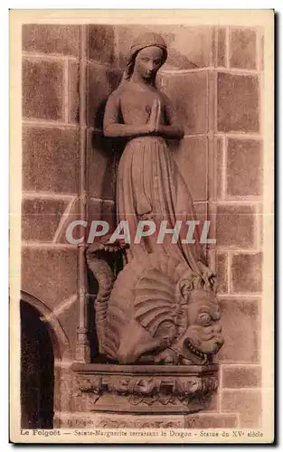 Cartes postales Le Folgoet Saiute Marguerite terrassant le Dregon Statue du XV Siecle