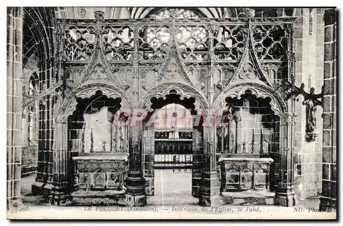 Cartes postales Le Folgoet Finstere Interieur de I Eglise le Jube