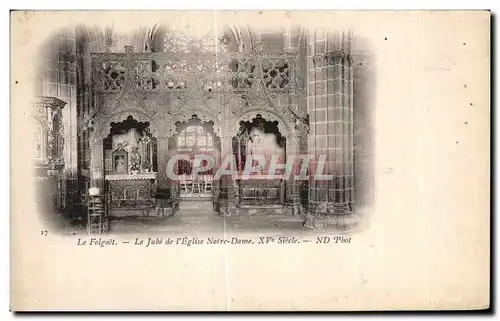 Cartes postales Le Folgoet Le Jube de I Eglise Notre Dame XVe Siecle