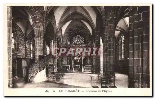 Cartes postales Le Folgoet Interieur de I Eglise