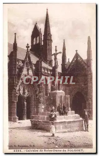 Cartes postales Calvaire de Notre Dame du Folgoet Enfants