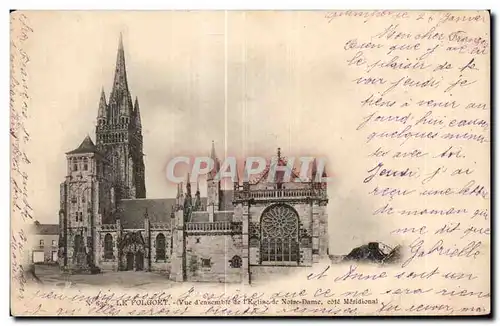 Cartes postales Le Folgoet Vue d ensembte de I Eglise de Notre Dame este Meridional