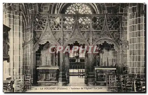 Cartes postales Le Folgoet Finistere Interieur de I Eglise Le Jube