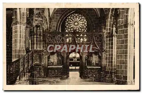 Cartes postales Le Folgoet Vue interieure de I Eglise Le Jube et La Chair a precher