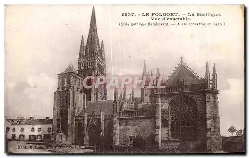 Cartes postales Le Folgoet La Basilique Vue d ensemble Style gothique flamboyant A ete consaeroe en 1419