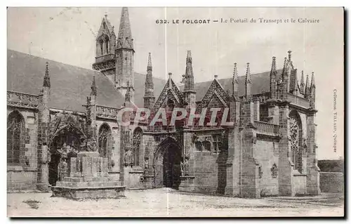 Cartes postales Le Folgoat Le Portail du Transept et le Calvaire