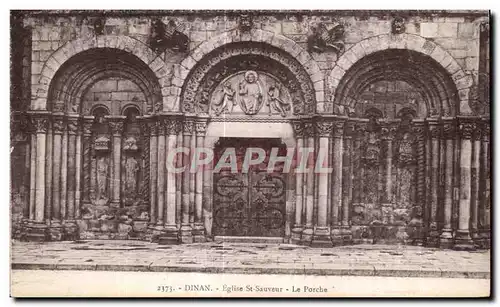 Cartes postales Dinan Eglise St Sauveur Le Porche