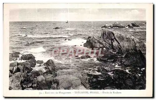 Ansichtskarte AK Environs de Plougasnou Tregastel Primel Etude de Rochers