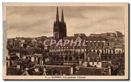 Ansichtskarte AK Quimper Vue generale l Eveche