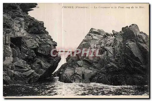 Cartes postales Primel Finistere La Crevasse et le Point vus de la Mer