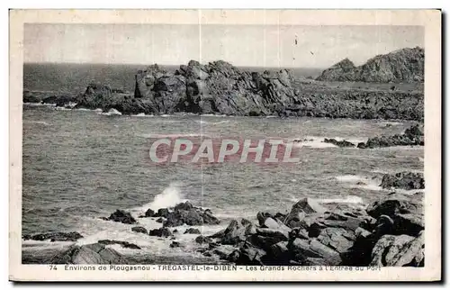 Ansichtskarte AK Environs de Plougasnou Tregastel Le Diben Les Grands Rochers a I Entree du Port