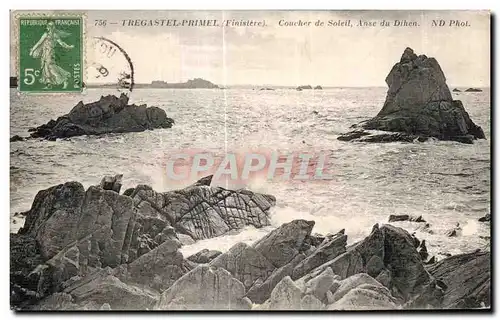 Cartes postales Tregastel Primel Finistere Coucber de Soleil Anse du Diben