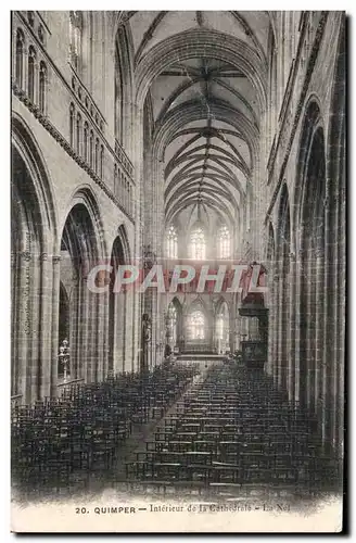 Cartes postales Quimper Interieur de la Cathedrale La Nef