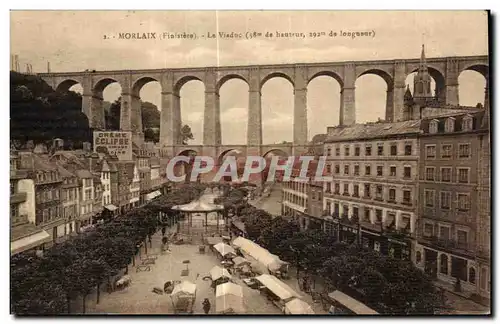 Ansichtskarte AK Morlaix Le Viaduc 58m hauteur 292m de longueur