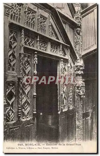 Cartes postales Morlaix Escalier de la Grande Rue