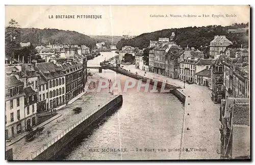 Cartes postales Morlaix Le Port Vue prise du Viaduc