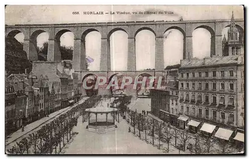 Cartes postales Morlaix Le Viaduc vu de l Hotel de ville