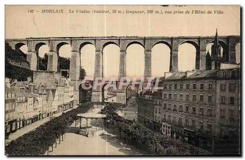 Cartes postales Morlaix Le Viaduc vue prise de l Hotel de Ville