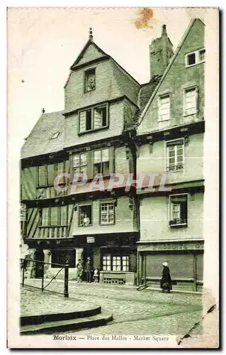 Cartes postales Morlaix Place des Halles Market Square