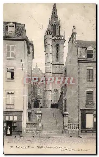 Cartes postales Morlaix L Eglise Saint Melaine