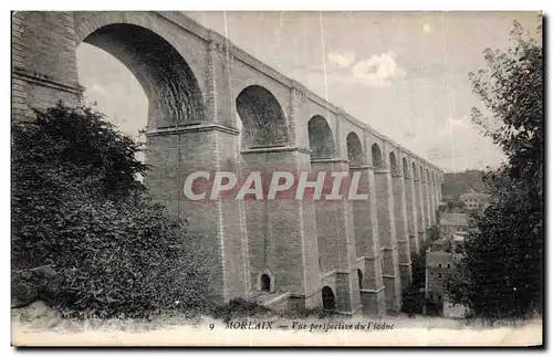 Cartes postales Morlaix Vue perspective du viaduc