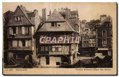 Cartes postales Morlaix Vieilles Maisons Place des Halles