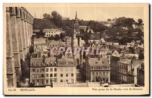 Ansichtskarte AK Morlaix Vue prise de la Roche vers St Melaine