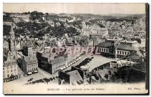 Cartes postales Morlaix generale prise du Viaduc