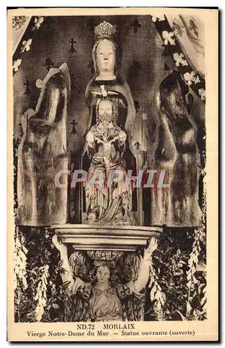 Cartes postales Morlaix Vierge Notre Dame du Mur Statue ouvrante