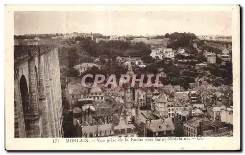 Ansichtskarte AK Morlaix Vue prise de la Roche vers Saint Medelaine