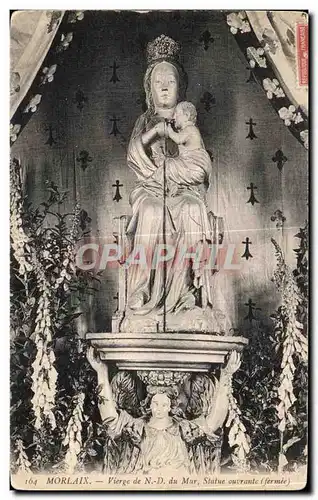 Cartes postales Morlaix Vierge de N D du Mur Statue ouvrante