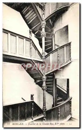 Ansichtskarte AK Morlaix Escalier de la Grange Rue XV Siecle