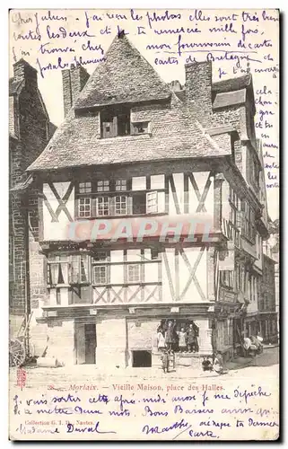 Ansichtskarte AK Morlaix Vielle Maison place des Halles Enfants