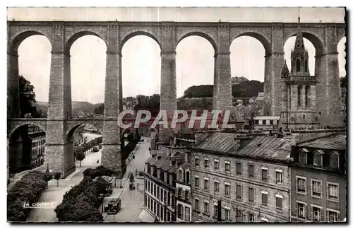 Ansichtskarte AK Morlaix Place Cornic et le Viaduc