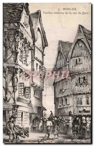 Cartes postales Morlaix Vielles Maisons de la rue Pave