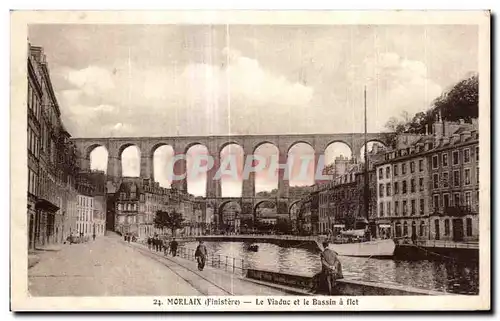 Cartes postales Morlaix Le Viaduc et le Bassin a flot