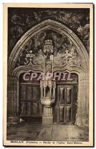 Cartes postales Morlaix Porche de l Eglise St Melaine