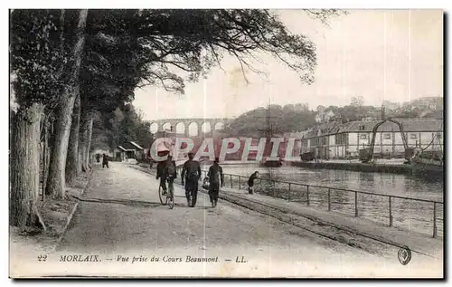 Ansichtskarte AK Morlaix Vue prise du Cours Beaumont