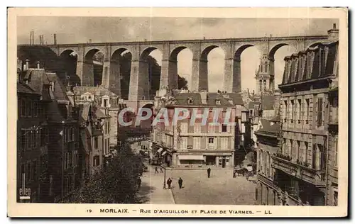 Cartes postales Morlaix Rue d Aiguillon et Place de Viarmes