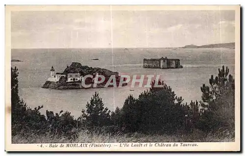 Ansichtskarte AK Baie de Morlaix L Ile Louet et le Chateau du Taureau