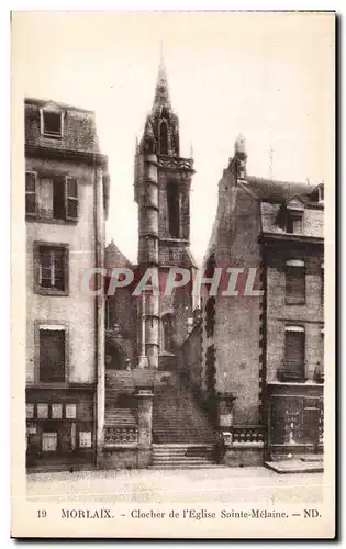 Ansichtskarte AK Morlaix Clocher de l Eglise Sainte Melaine