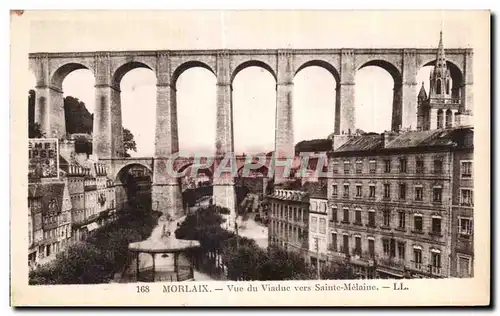 Ansichtskarte AK Morlaix Vue du Viaduc vers Sainte Melaine