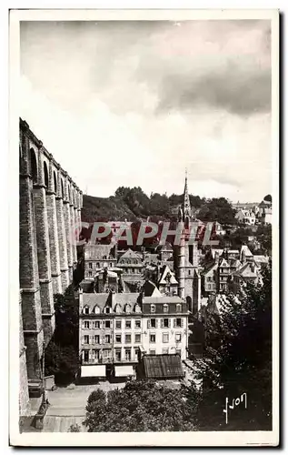 Ansichtskarte AK Morlaix Le viaduc et l Eglise Saint Melaine