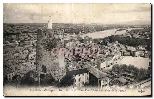 Cartes postales Tournon Vue Generale et Tour de la Vierge