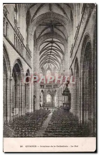 Cartes postales Quimper Interieur de la Cathedrale La Nef