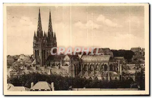 Cartes postales Quimper La Cathedrale vue du Fruay