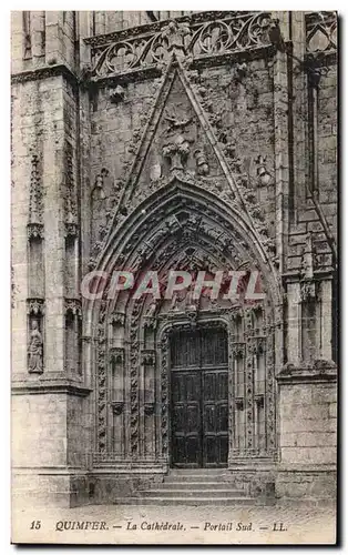 Cartes postales Quimper La Cathedrale Portail Sud